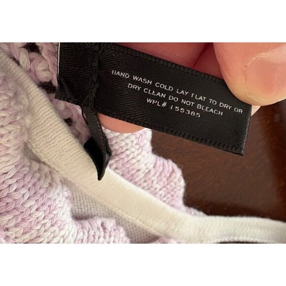 AQUA NWT Marled Crochet Boho Sleeveless Mini Dress in Lavender Purple Size XS - Picture 12 of 13